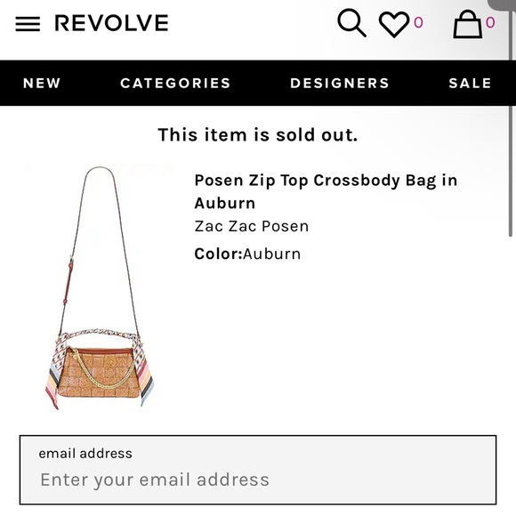 NWT ZAC POSEN zip top crossbody in cork auburn color - Picture 4 of 12
